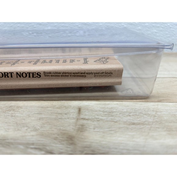 Vintage 1997 Stampin' Up! Not So Short Notes Set Of 4 Wood Mounted Rubber Stamps - Picture 8 of 8